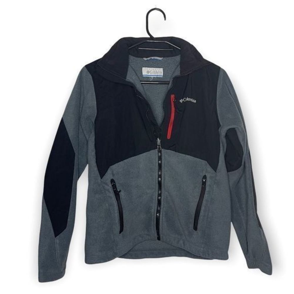 Columbia Sportswear Tectonite Reversible kids jacket Sz 8 Black Gray Full Zip Up